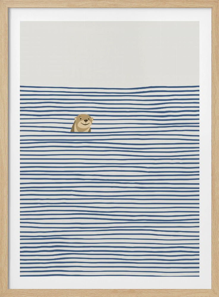 Otter in de golven | Poster