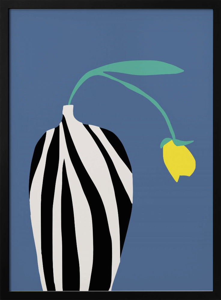 Tulp in zebrastreepvaas | Poster
