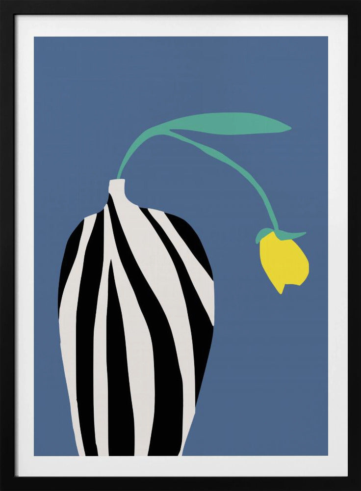 Tulp in zebrastreepvaas | Poster