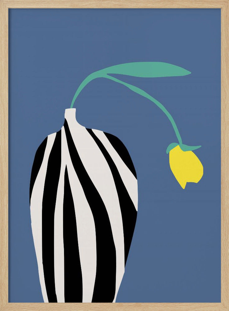 Tulp in zebrastreepvaas | Poster