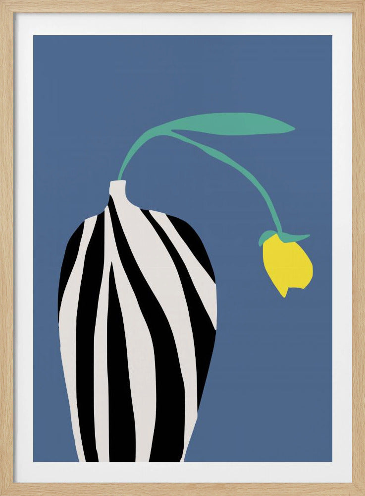 Tulp in zebrastreepvaas | Poster