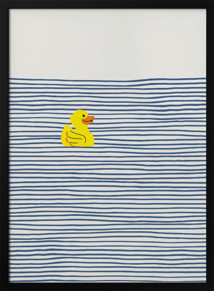 Gele Eend Drijvend | Poster