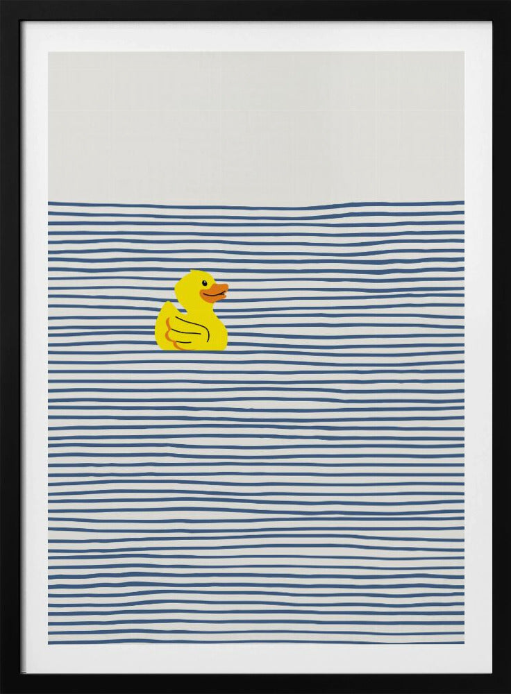 Gele Eend Drijvend | Poster