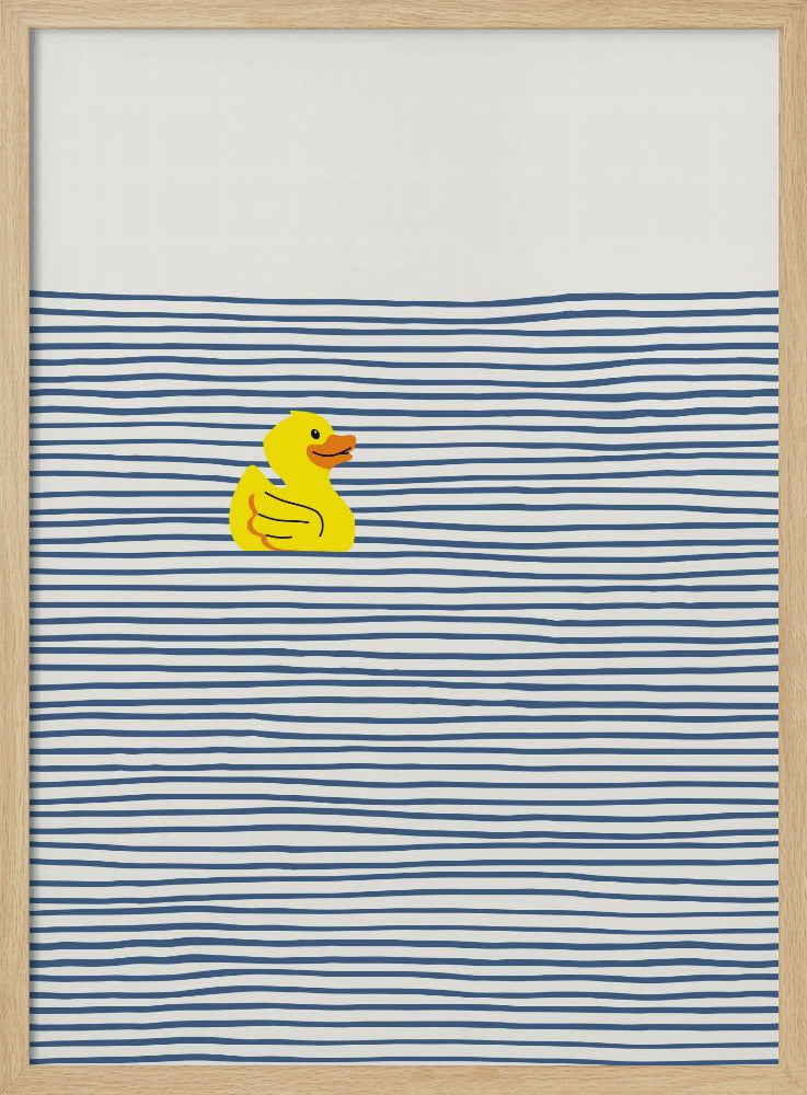 Gele Eend Drijvend | Poster