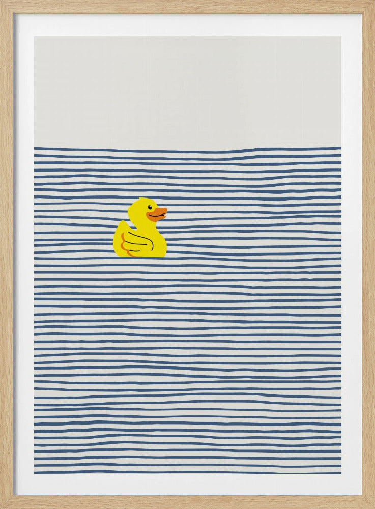 Gele Eend Drijvend | Poster