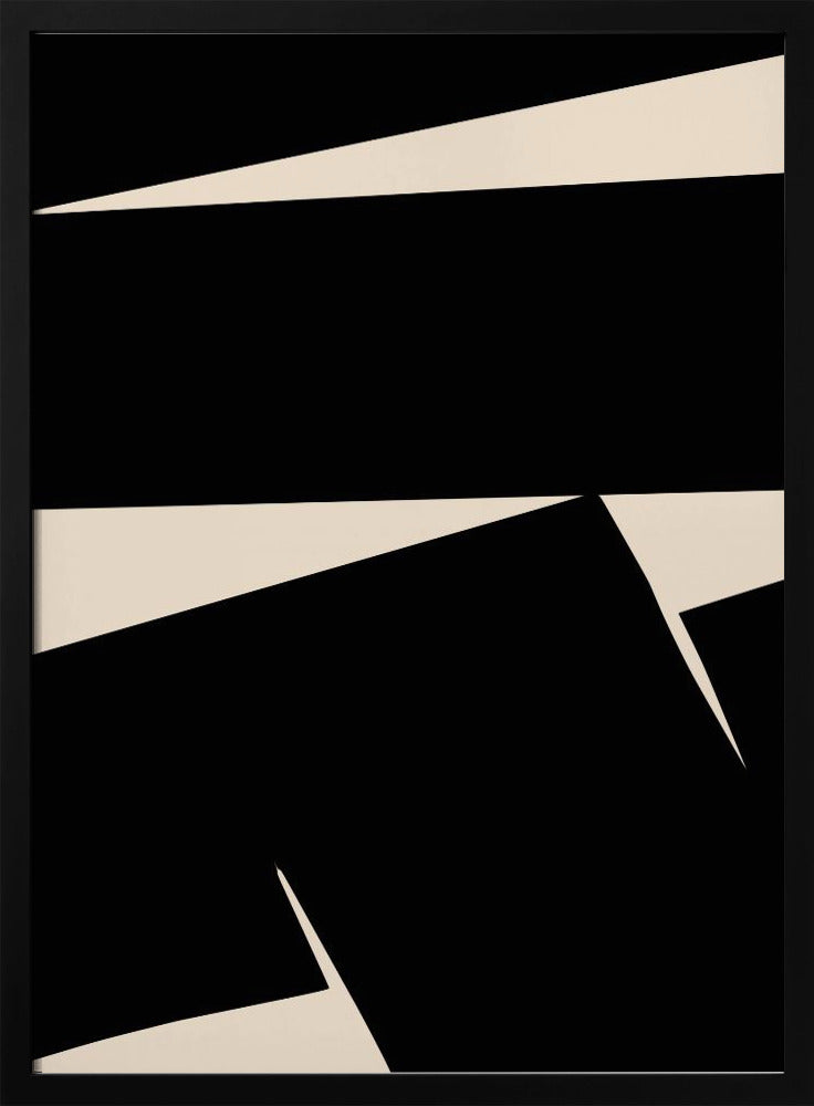 Zwarte vlakte abstract | Poster