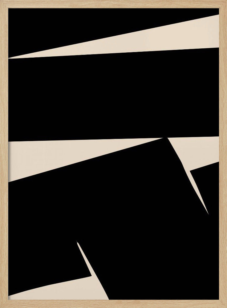 Zwarte vlakte abstract | Poster