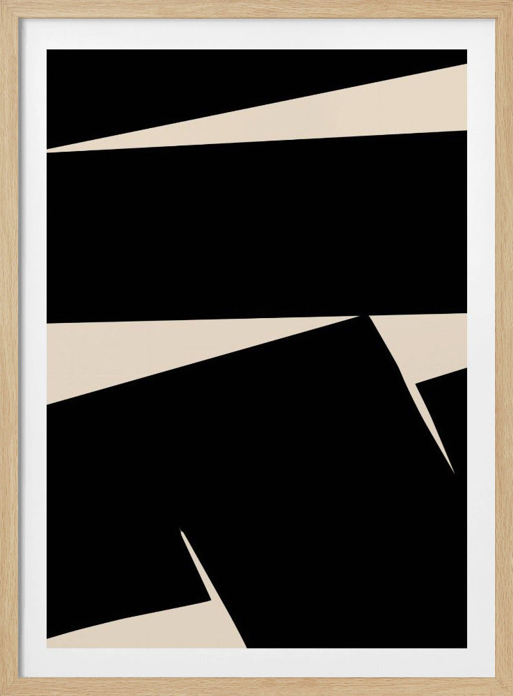 Zwarte vlakte abstract | Poster