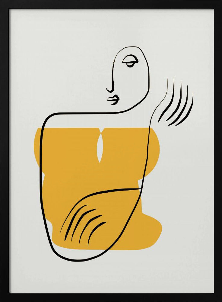 Abstracte lijntekening van een persoon | Poster
