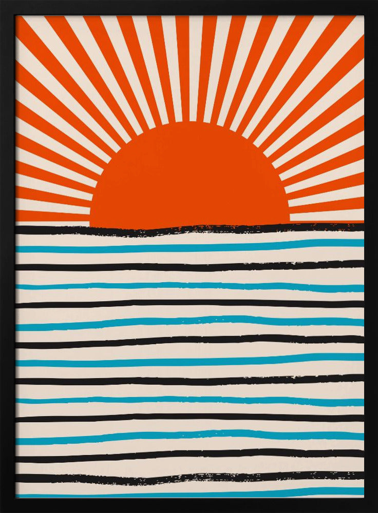 Rode Zon en Zee | Poster