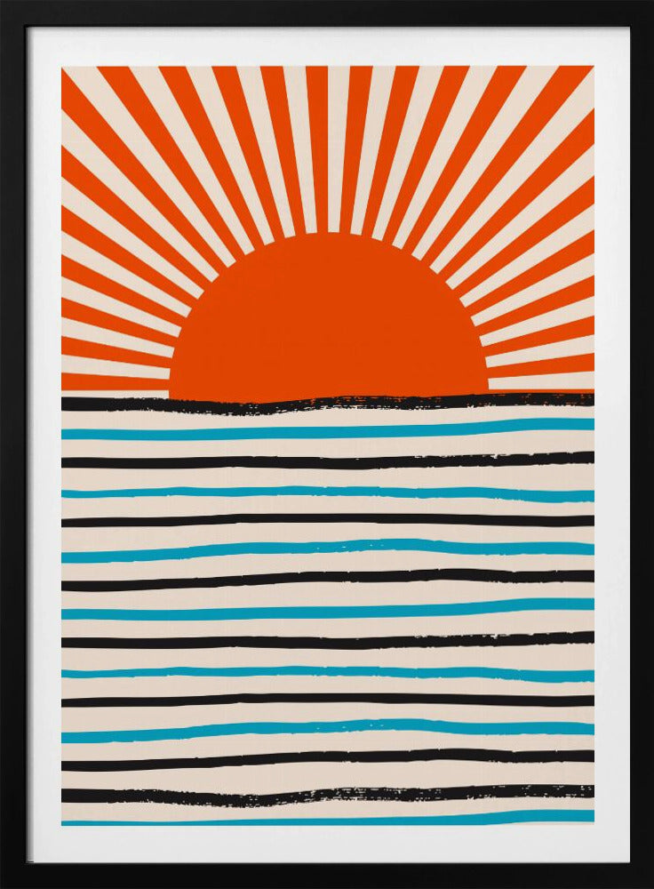 Rode Zon en Zee | Poster