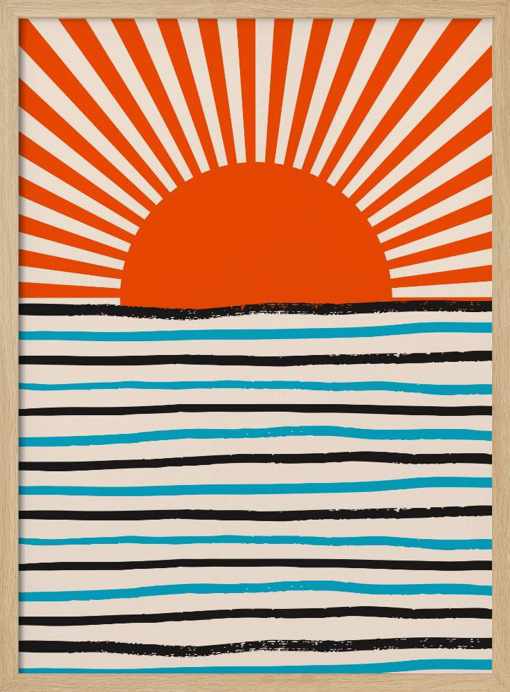 Rode Zon en Zee | Poster