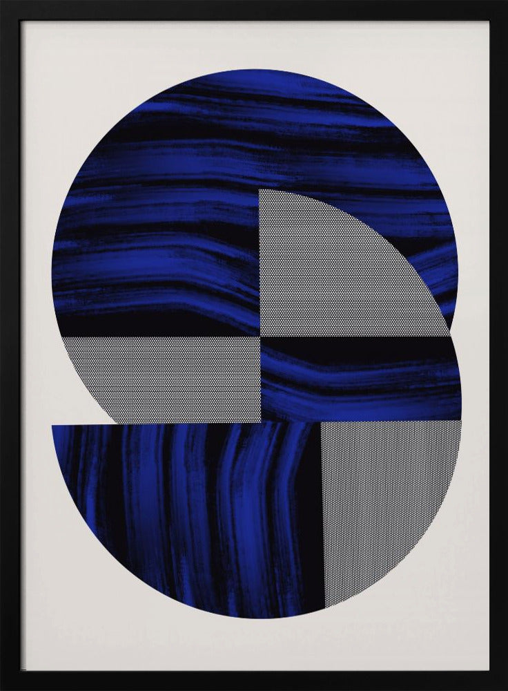 Scandinavisch in blauw en zwart 2 | Poster
