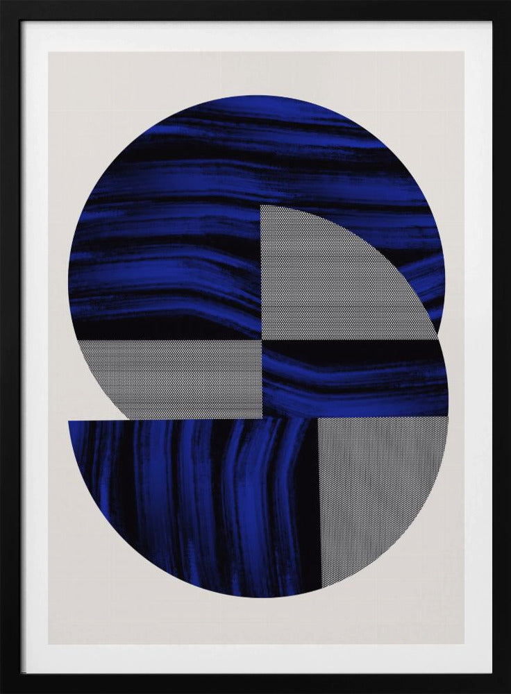 Scandinavisch in blauw en zwart 2 | Poster