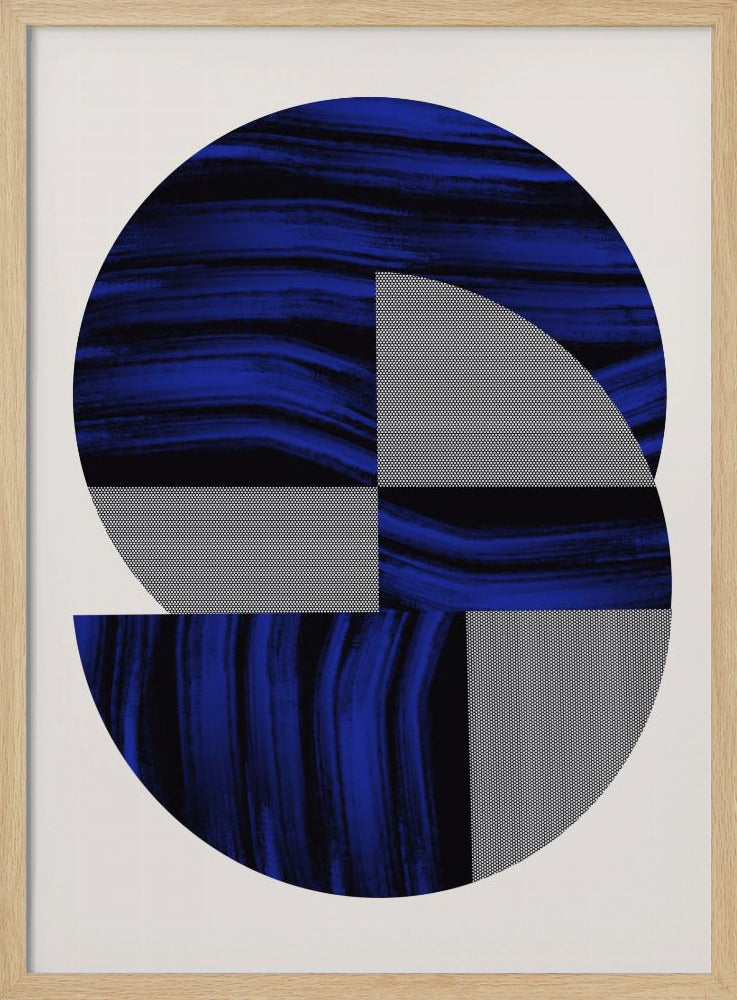 Scandinavisch in blauw en zwart 2 | Poster