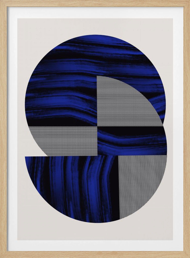 Scandinavisch in blauw en zwart 2 | Poster