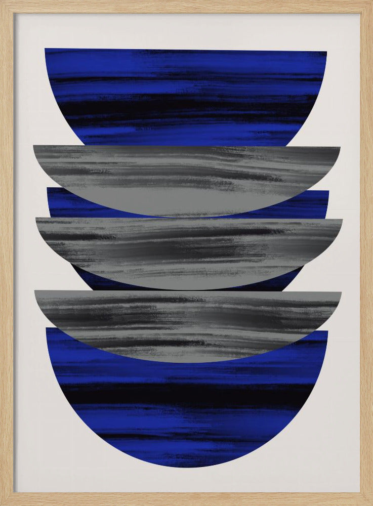 Scandinavisch in blauw en zwart | Poster