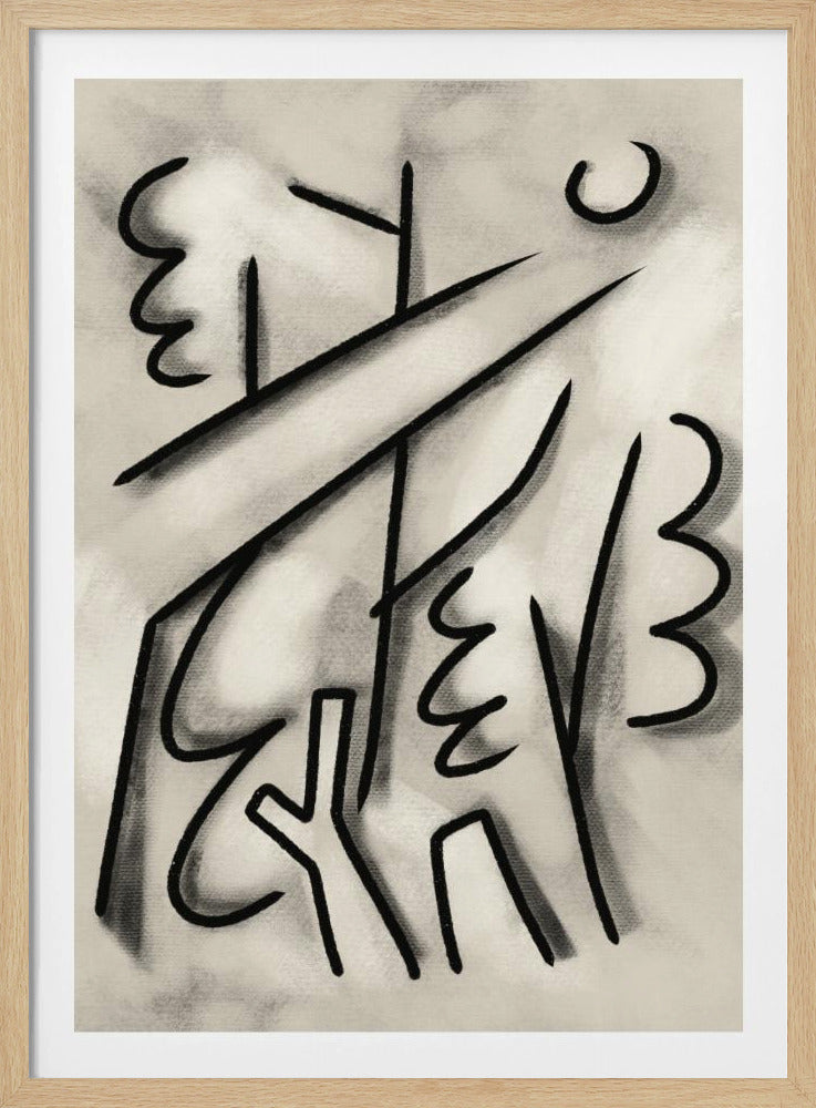 Dikke zwarte lijnen | Poster