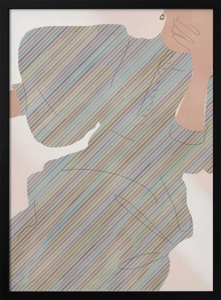 Gestreepte elegantie | Poster