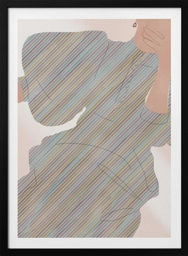 Gestreepte elegantie | Poster