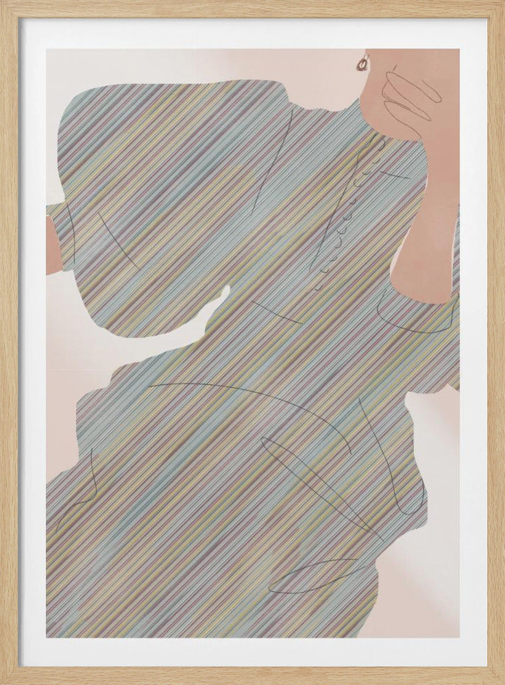 Gestreepte elegantie | Poster