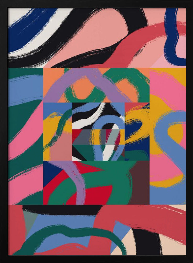 Kleurrijke lijn lint abstract | Poster