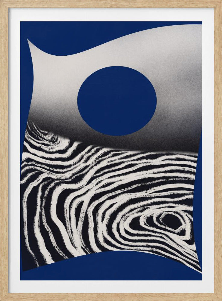 Zebra Moon Wave | Poster