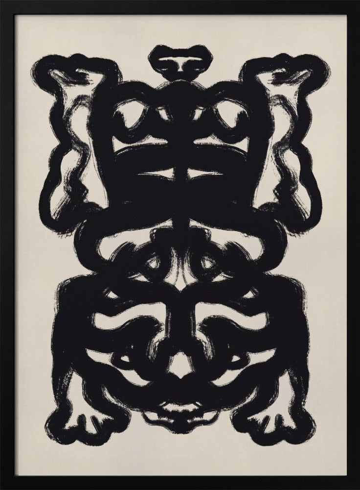 Symmetrisch zwart patroon | Poster