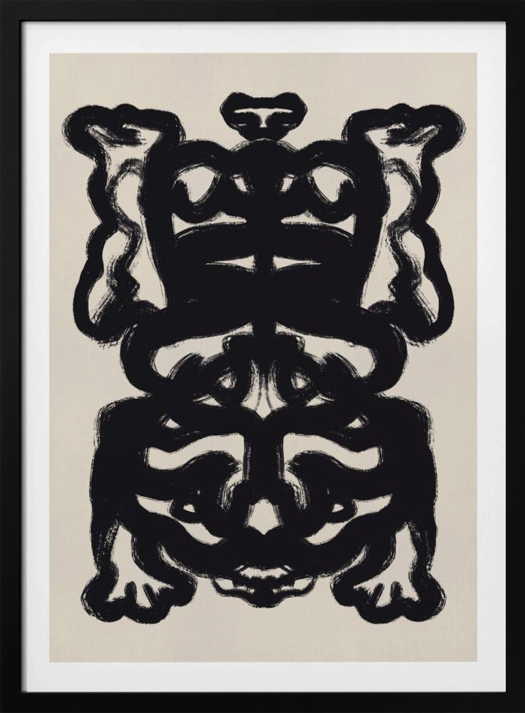 Symmetrisch zwart patroon | Poster