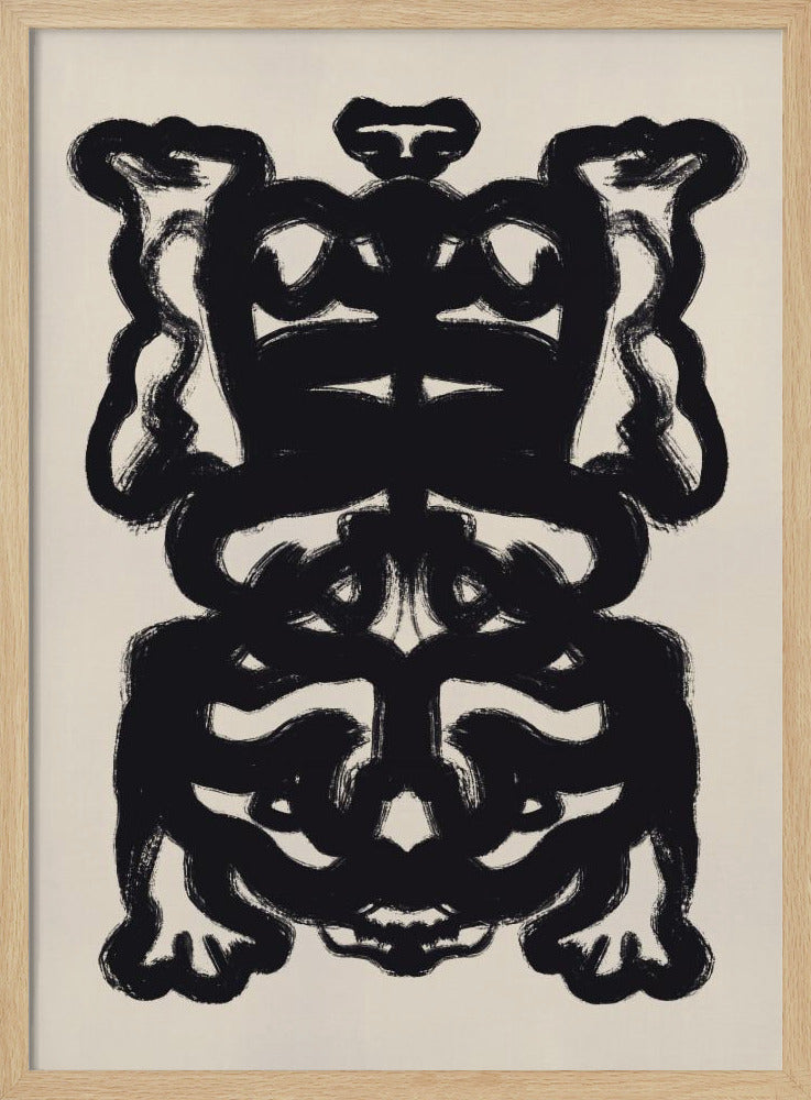 Symmetrisch zwart patroon | Poster