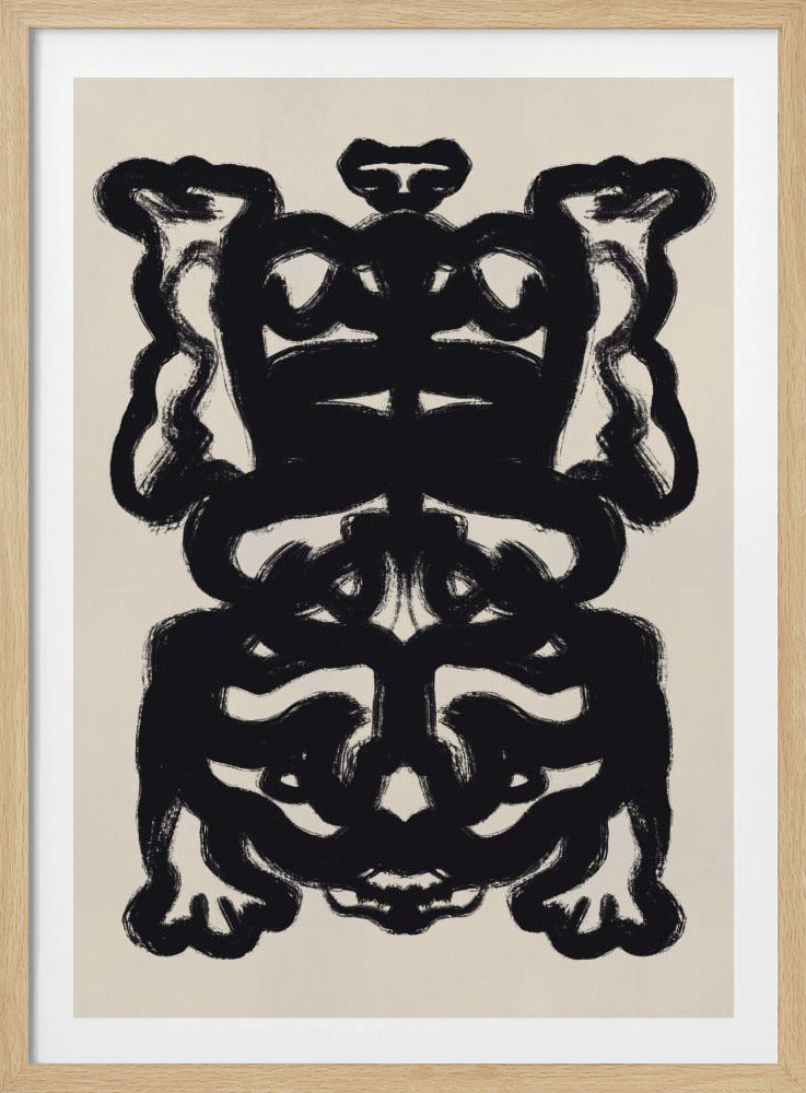 Symmetrisch zwart patroon | Poster