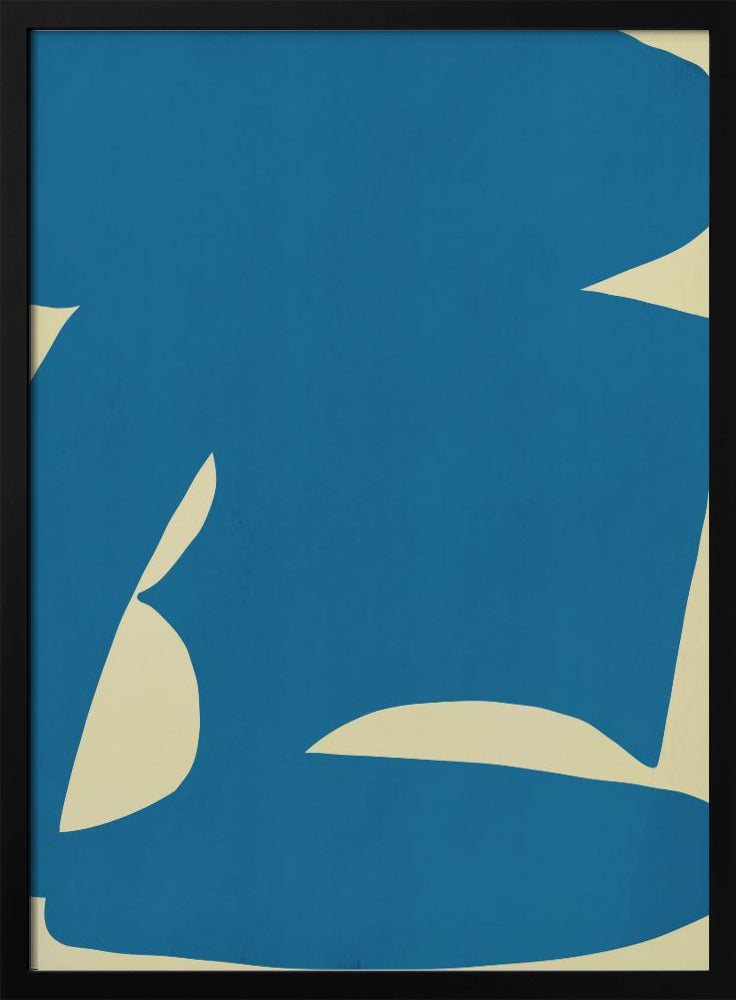 Abstracte blauwe vorm | Poster
