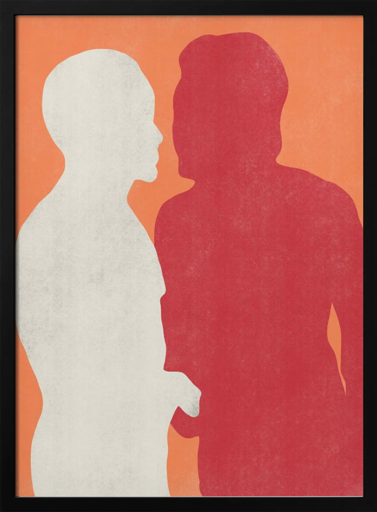 Silhouetten van twee figuren | Poster