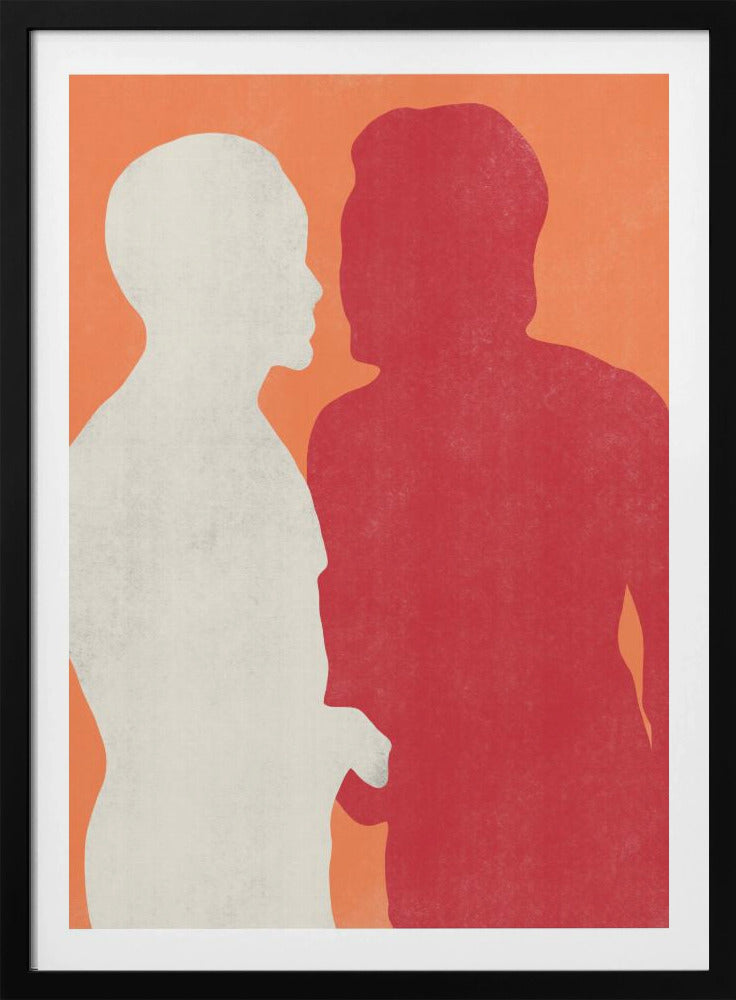 Silhouetten van twee figuren | Poster