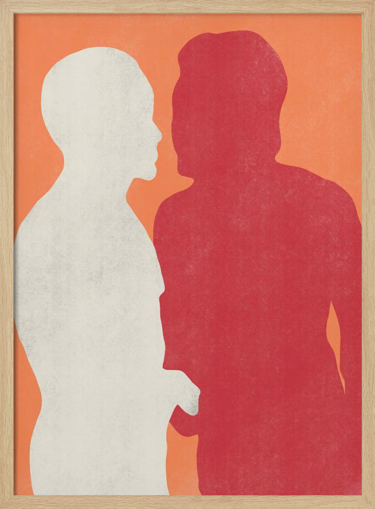 Silhouetten van twee figuren | Poster