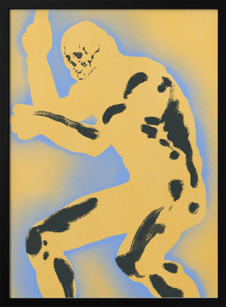 Skeletfiguur in dynamische houding | Poster