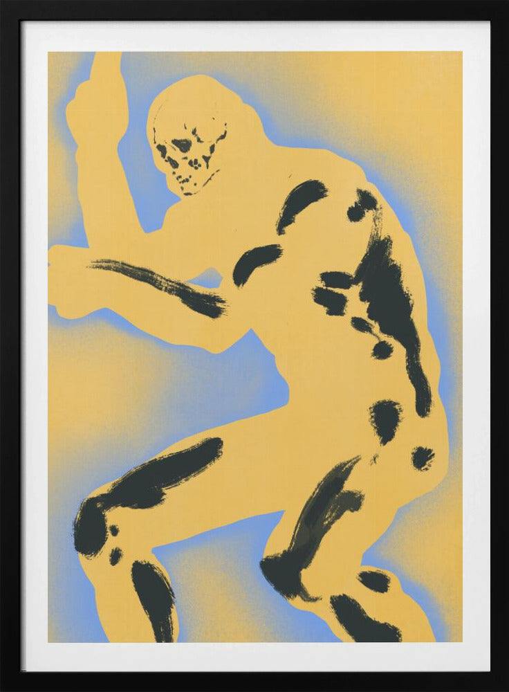Skeletfiguur in dynamische houding | Poster