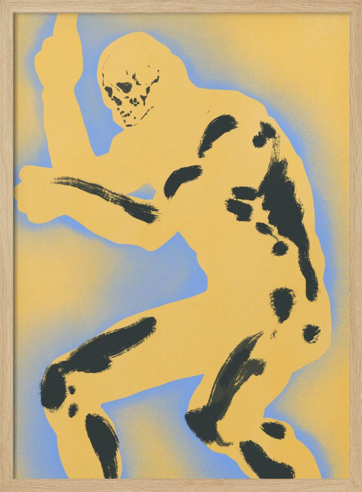 Skeletfiguur in dynamische houding | Poster