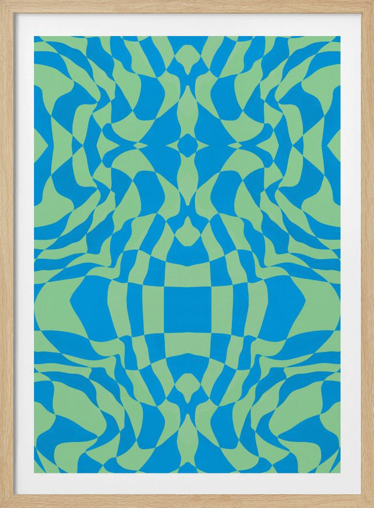 Coole kleuren Warp Checkers | Poster