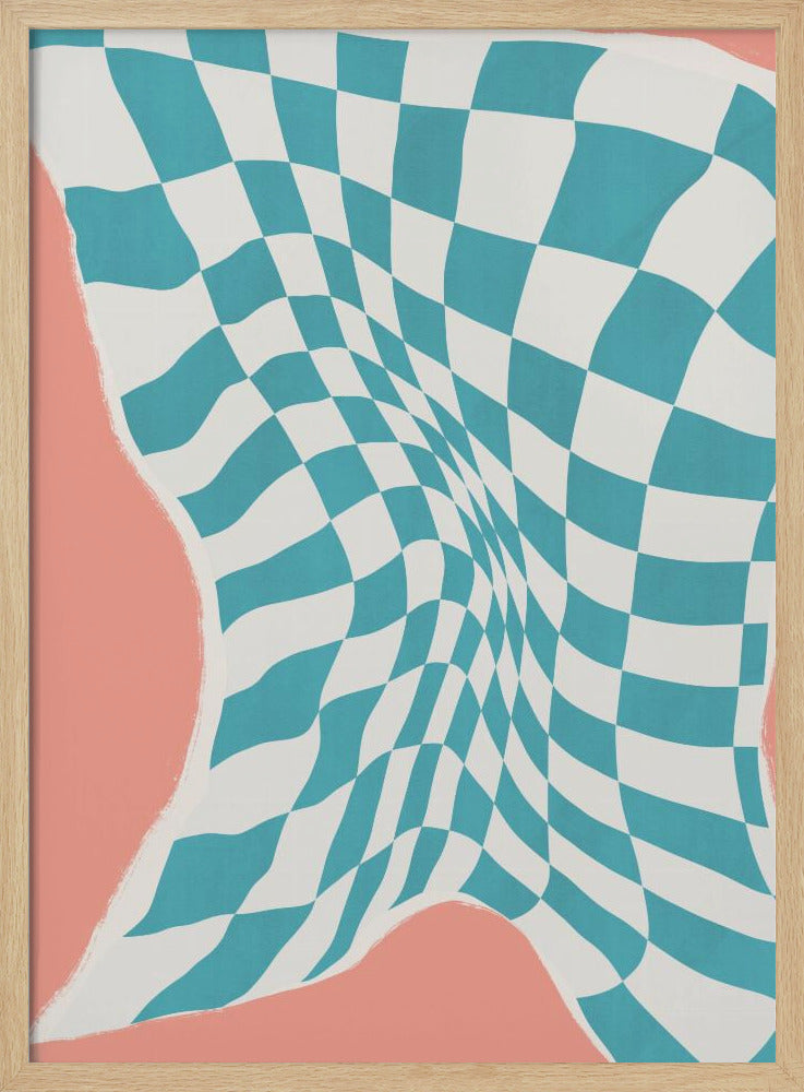 Stoffen drogen aan de lijn in de wind | Poster