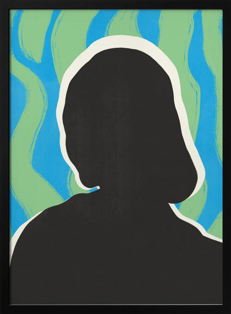 Anoniem portret in koele kleuren | Poster