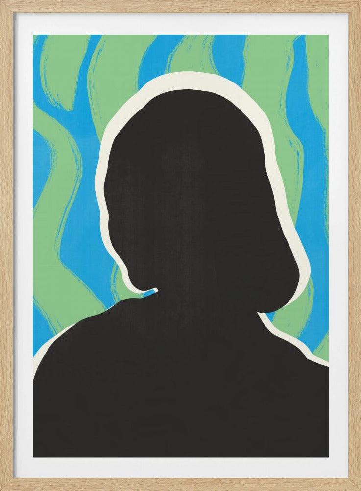Anoniem portret in koele kleuren | Poster
