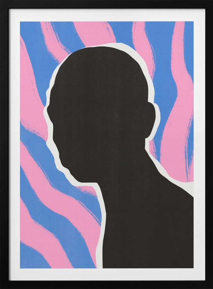 Anoniem portret in strepen | Poster