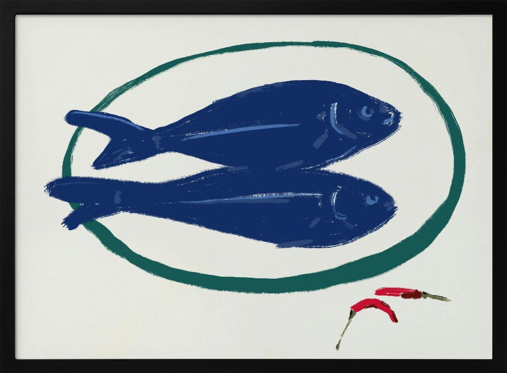 Blauwe Vis en Specerijen | Poster