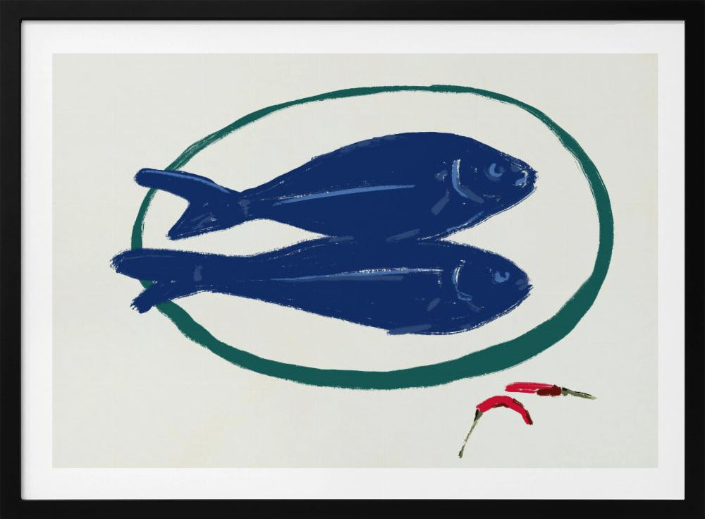 Blauwe Vis en Specerijen | Poster