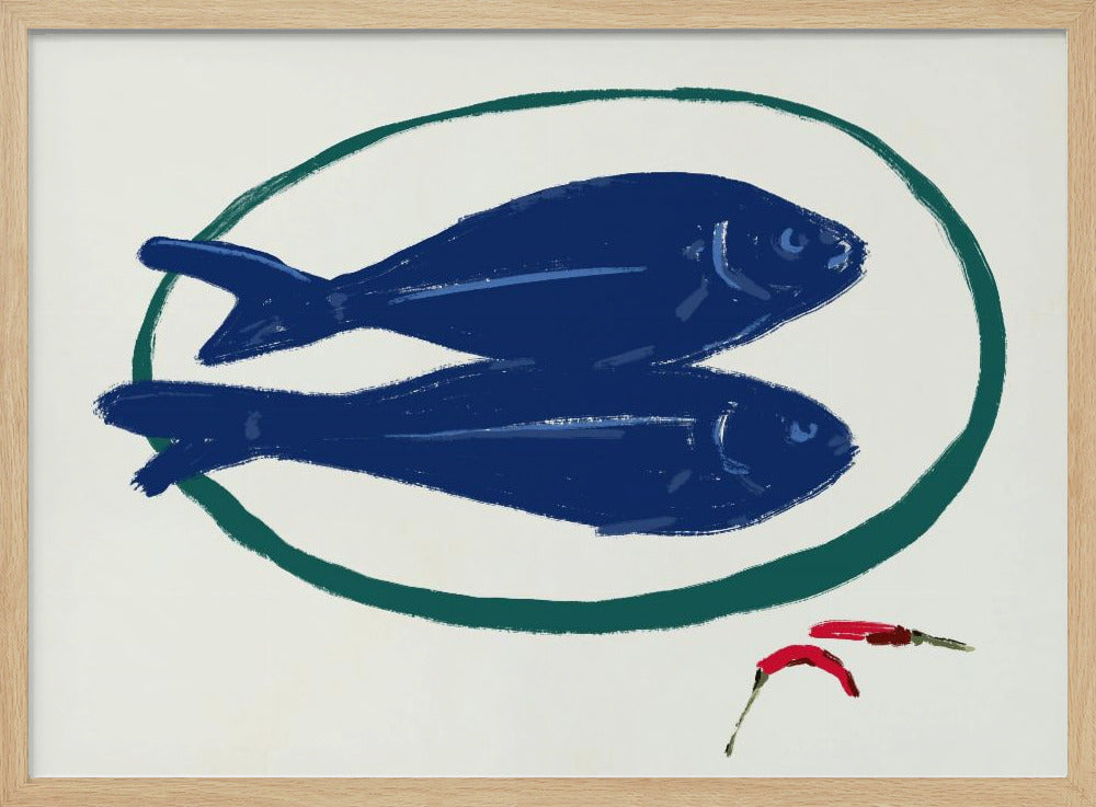 Blauwe Vis en Specerijen | Poster
