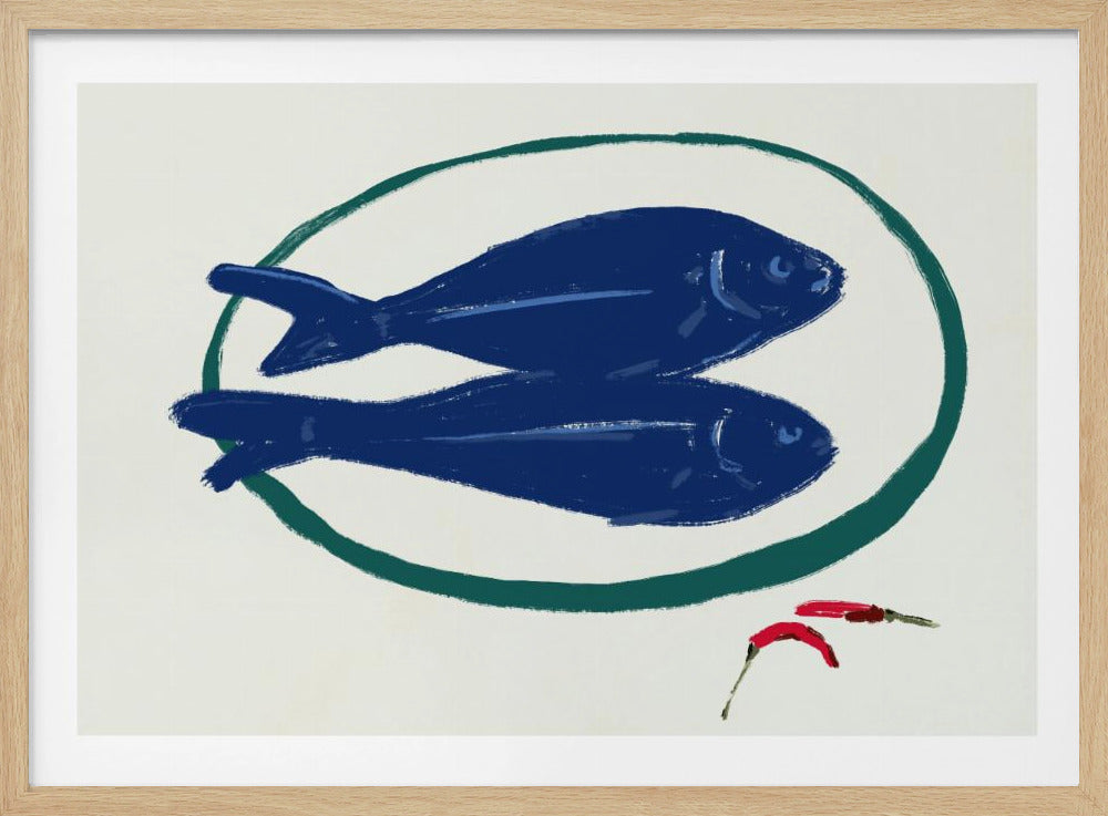 Blauwe Vis en Specerijen | Poster