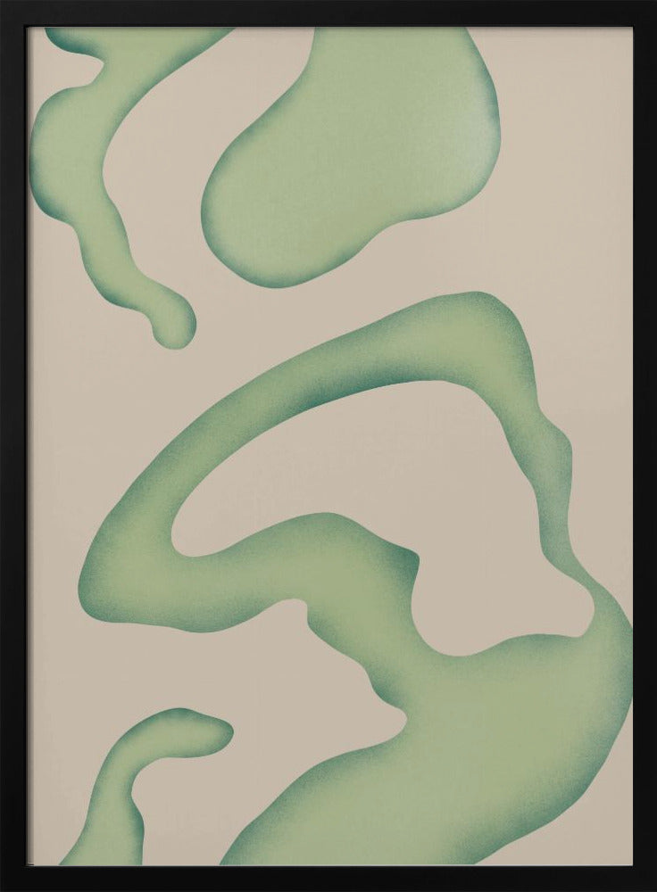 Vloeiende Groene Essentie | Poster
