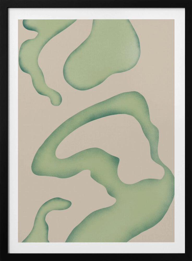 Vloeiende Groene Essentie | Poster