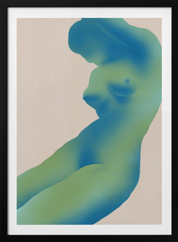 Menselijke figuur abstract met gradiënten | Poster